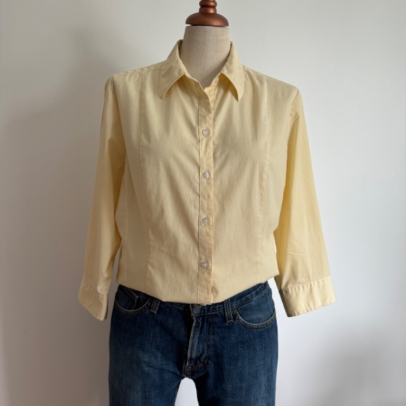 Riders by Lee - Yellow Button Down Fitted Shirts - Picture 1 of 9